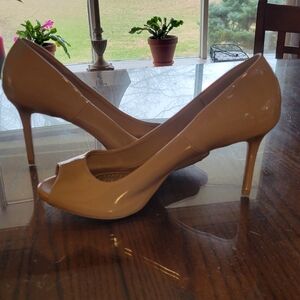 Dexflex Comfort Nude Peep-Toe Heels WORN ONCE